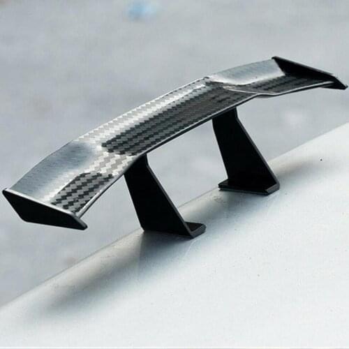 Universal ABS plastic carbon fiber Car Wing mini spoiler auto car tail with 3M glue Rear Racing Spoiler Wing Black for all car