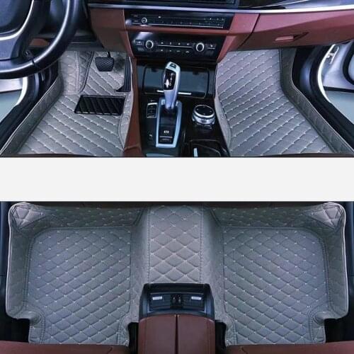 Thicken Leather car floor mat For peugeot 206 207 308 307 407 2008 partner 301 508 sw 208 5008 2020 rcz rugs carpets accessories