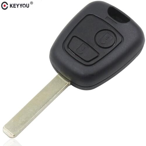 KEYYOU Replacement Remote Car Key Shell Case Fob For Peugeot 307 Car Key Shell VA2 Blade 2 Buttons