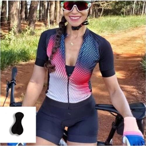 Custom Women‘’s One Piece Short Sleeve Shorts Suits，Professional Cycling Wear Triathlon Suit Trisuit For Cycle Running Swimming