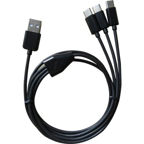 1m 3ft 3 in 1 Type C USB cable Power 3 TYPE C Devices At Once