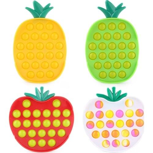1PC Tomato Pineapple Anti-stress Fidget Toy Educational Toys Mini Pressure Stress Reliever Game Kids Adult Toys