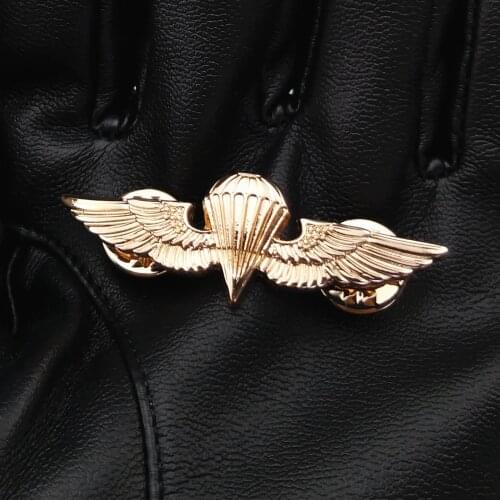 10 Pieces WWII US Army Air Force Parachute Landing Cap Badge Pins USA WW2 Insignia Military Cockade Pin