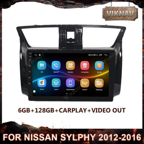 2 Din Adroid 10.0 Multimedia Player Car Radio For Nissan Sylphy 2012-2016 autoradio GPS Navigation Touch Screen Tape Recorder