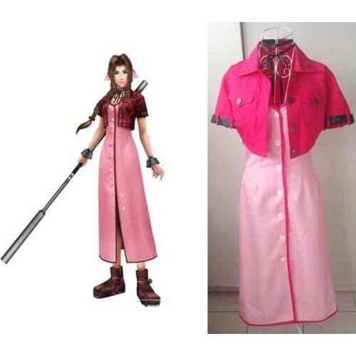 2016 Final Fantasy VII Aerith Gainsborough cosplay costumes halloween