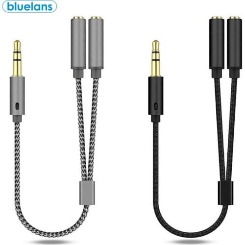 3.5mm Two-In-One Adapter Cable Male To Female Mobile Phone Headset Extension Cord Computer Headset Microphone Combo Adapter