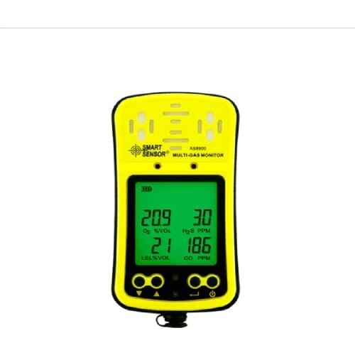 Gas Detector Digital Portable Multi Gas Analyzer Air Monitor Leak Tester O2 CO2 4 in 1