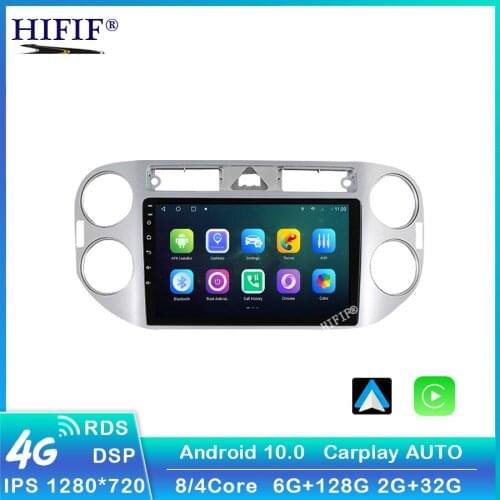 4G 8 core Car Radio Multimedia Video Player For VW Tiguan 2010 2011 2012 2013 2014 2015 2016 Android 10 GPS navigation unit