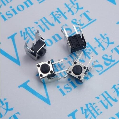 6*6*7mm bracket switch, touch switch side press straight in