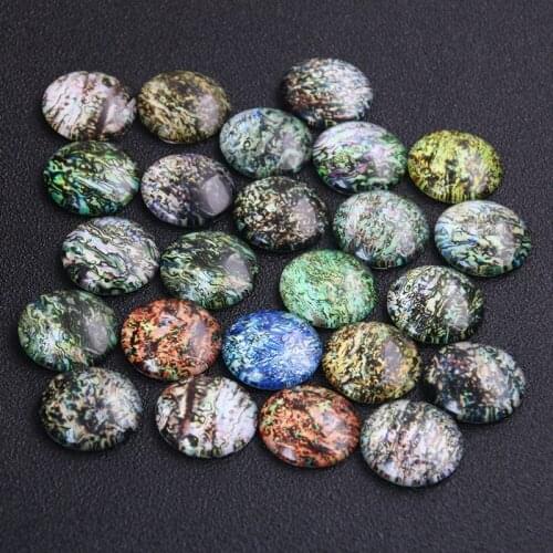 6pcs 20mm 25mm MIX Dome Round Photo Glass Cabochon DIY Handmade Earring Jewelry Necklace Accessories Cabochons