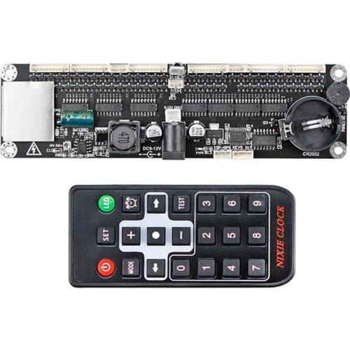 6-Digit Universal Glow Nixie Clock Tubes Control Motherboard MAX1771 Remote Control IN12 IN14 IN18 QS30-1 Home Audio DIY