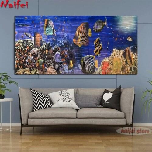 Diamond Painting Full Square Big Size Ocean World Cross Stitch Diamond Embroidery Sale Landscape Rhinestones Art Hobby Gift