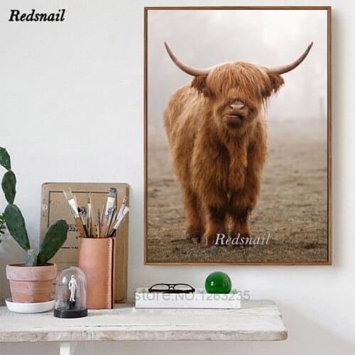 DIY Diamond painting Brown Cow 5D Full Square/Round Drill mosaic Diamonds Embroidery Wall Art Highland Cow Animal EE922