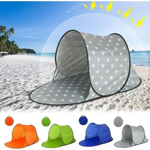 Automatic Outdoor Camping Tent Waterproof Anti UV Beach Tent Ultralight Pop Up Tent Summer Sea Sun Shelters Awning Sunshade