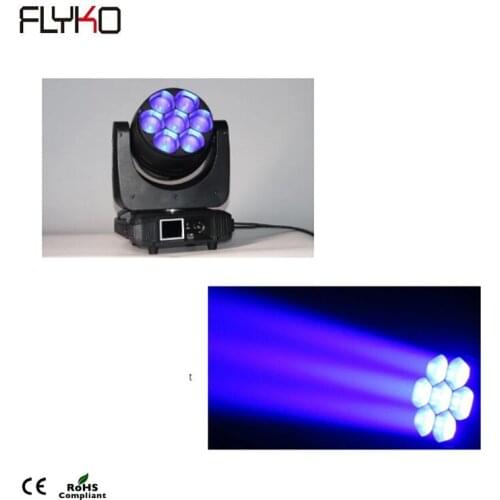 Free shipping Dj head moving light 7pcs 40w RGBW4IN1 LED ZOOM BEAM WASH