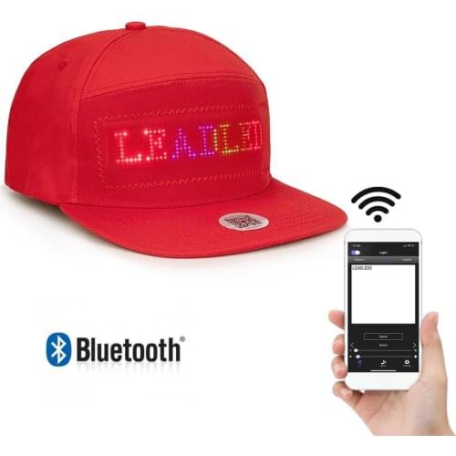 UNTCENT Bluetooth Led Hat Display Board hip hop street dance party parade sunscreen hiking night running fishing cap