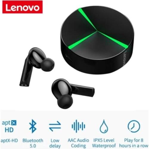 Original Lenovo GM1 Wireless Headset Bluetooth Earphone V5.0 Game True Esports Extra Long Life Touch Control earbuds