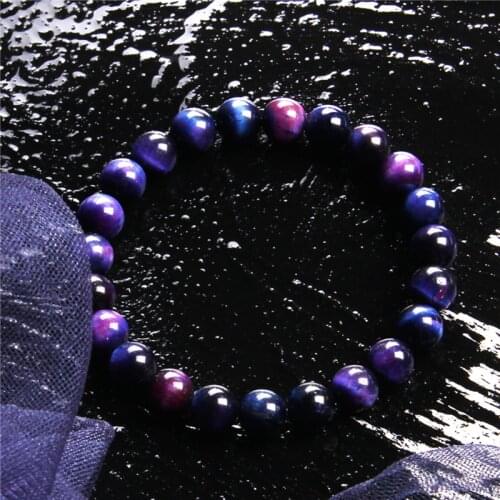 8mm New Fashion Natural Dream Tiger Eye Stone Beaded Bracelet Men Women Unisex Elastic Bracelets Jewelry Gifts Pulsera Hombre