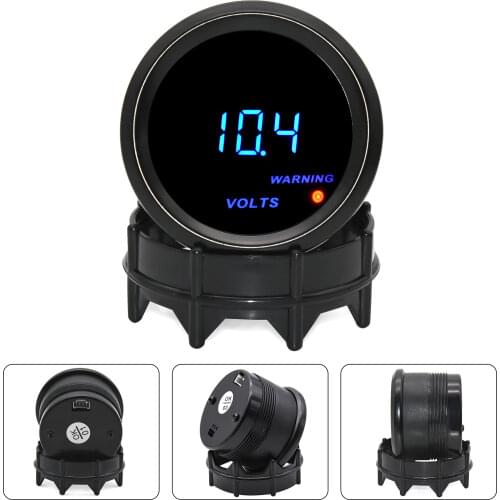 Digital Auto Volt Meter 52mm voltmeter 12 volt Blue LED Voltage Meter Gauge with Sensor for Car Boat Truck bota agua automovil
