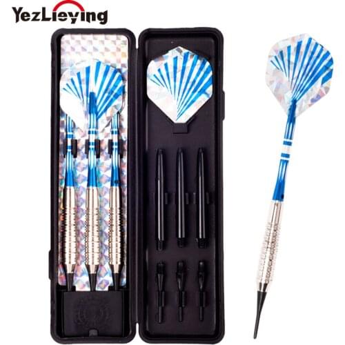 3Pcs/Box Professional Darts 16g Steel, Copper, Aluminum Shaft Soft Tip Dart Flights Toys To Throw Darts Board