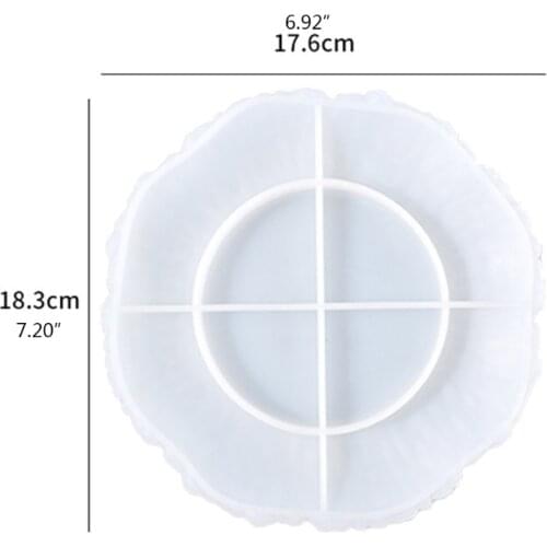 Q0KE Resin Coaster Mold-resin Casting Smooth Coaster Mold-Silicone Agate Coaster Mold-Agate Slice Coaster-Home Decoration