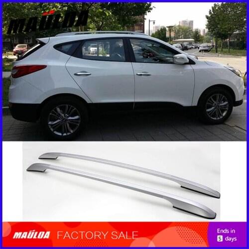 Aluminium alloy sticker install side rail bar roof rack for IX35 2010 2011 2012 2013 2014 2015 2016 2017