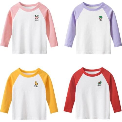 Korean girls' long sleeve T-shirt autumn new childrens bottom shirt baby clothes girls' Cotton Long Sleeve T-Shirt