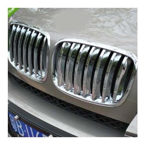 Chrome front grille vent hole frame trim cover for BMW X5 e70 2008-2012 2013