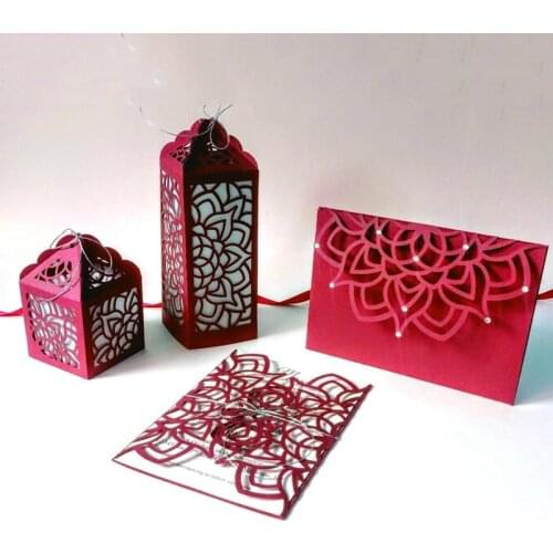 Lace Wedding Box Lantern Metal Cutting Dies Craft Dies Scrapbook Card Making Album Embossing Stencil Die Cut New 2021