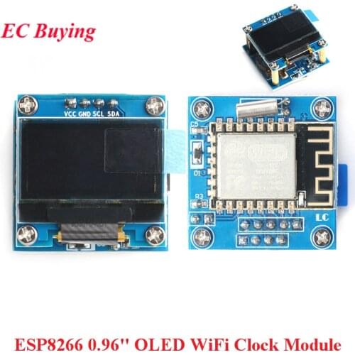ESP8266 0.96 inch OLED Display Module WiFi Clock LCD Screen ESP-12F DIY Weather Forecast IIC I2C Interface 5V ESP12F For Arduino