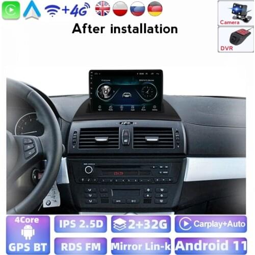 Quad Core For BMW X3 E83 2004 - 2012 Android System Car Radio Multimedia Video Player Navigation GPS 2.5D Touch Screen BT SWC