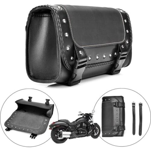 New Durable Motorcycle Saddlebag PU Leather Bag Luggage Saddle Bags For Harley Sportster Pannier Side Saddle Bag Wholesale CSV