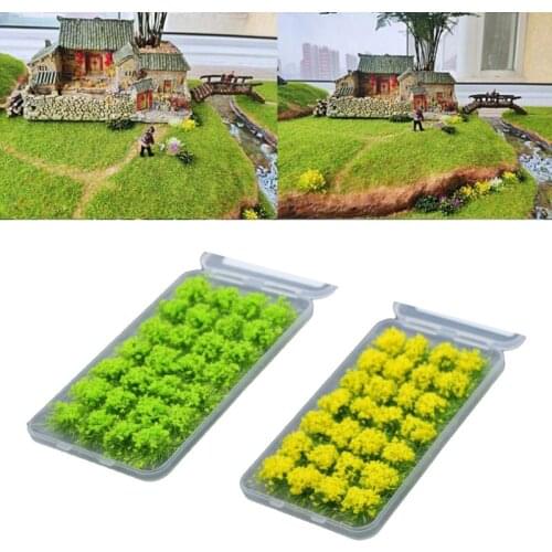 2021 New Micro Flower Plants Scaled Miniature Shrub Grass Model Toy Dollhouse Accessories