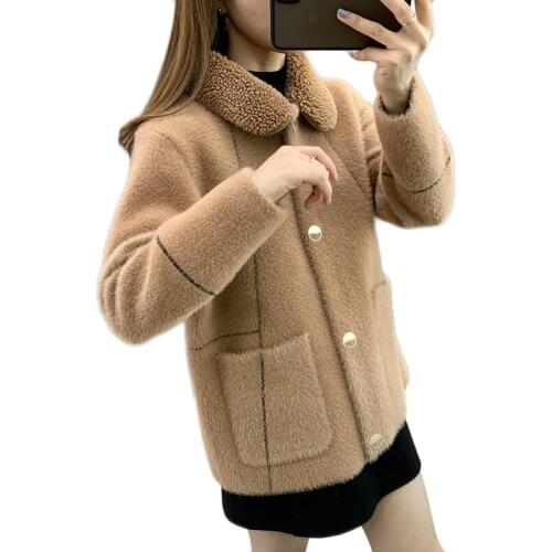 NEW Top Selling Product Youth Clothing Fur Outwear Women Shaggy Coat Autumn / Winter Imitate Mink Sashmere Tops High Quality 410