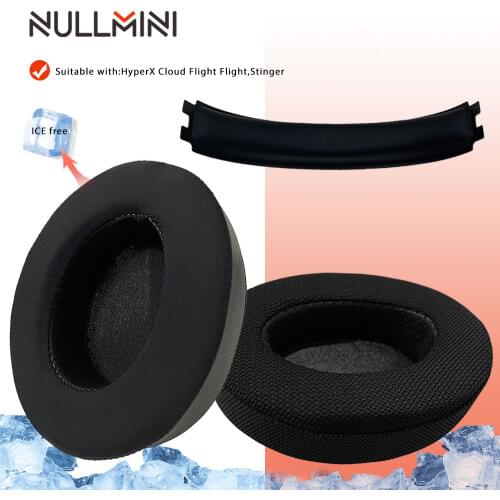 NullMini For HyperX Cloud Flight,Flight S,Stinger Headphones Replacement Earpads Headband Cooling Gel Cushions Breathable