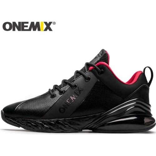 ONEMIX Winter Sneakers For Men Running Shoes Outdoor Jogging Shoes Shock Absorption Woman Air Cushion Soft Leather Sport Shoes