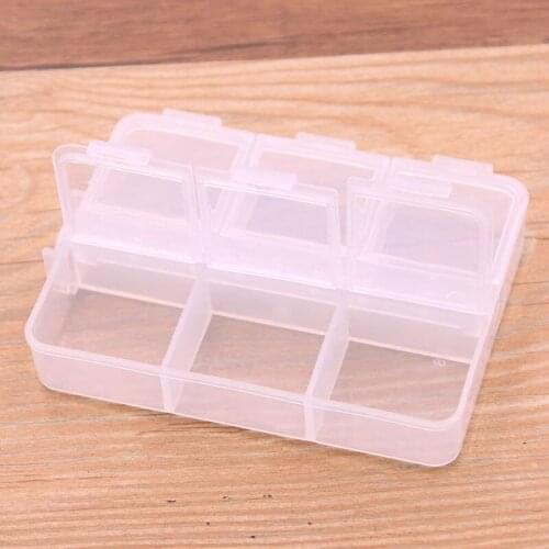1Pcs 2 Styles 6/8 Grids Compartment Plastic Storage Box Jewelry Earring Bead Screw Holder Case Display Organizer Containe