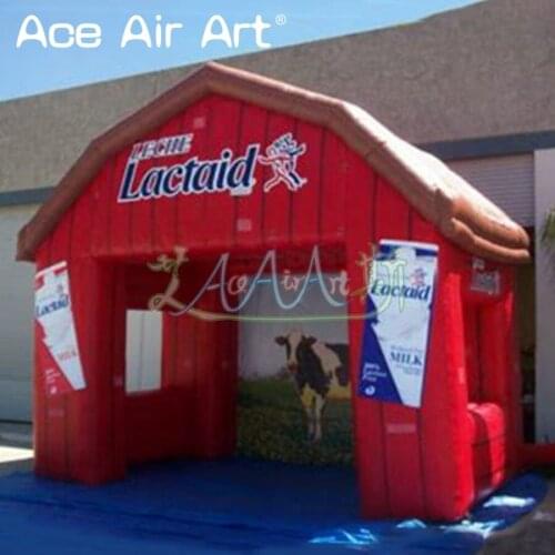 Customized full red inflatable stall station,farm vendor space,inflatabl booth for advertising or exhibition