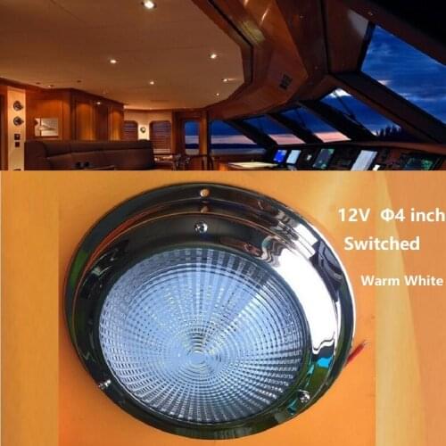 12v DC LED Ceiling Light 4" interior Down Lamp for Yacht Boat Marine Cabin Roof lighting Sea Drive RV Camper Travel Trailer Warm