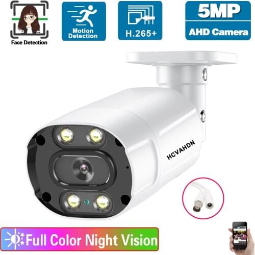 Onvif CCTV Analog Security Camera 5MP Outside Motion Detection Color Night Vision AHD Video Surveillance Camera BNC H.265 XMEYE