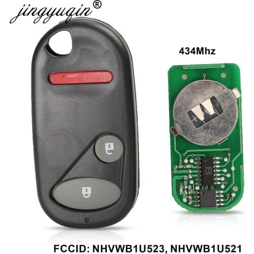 Jingyuqin 2+1Buttons Keyless Entry Remote key For Honda NHVWB1U521 433Mhz For Civic 2001 -2005 NHVWB1U523 key