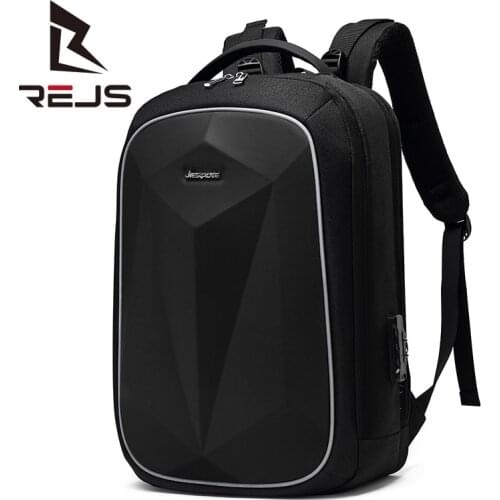 REJS LANGT Hard Shell Backpack Men Fit 15.6 Inch Laptop Bag Business Anti-Theft Trvale Backpack with Charging 2021 Fashion