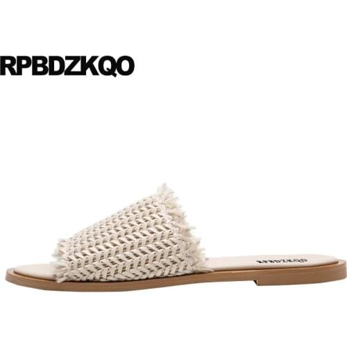 Flat low heel soft beige ladies comfortable women sandals summer 2019 slides designer beach female slippers shoes casual slip on