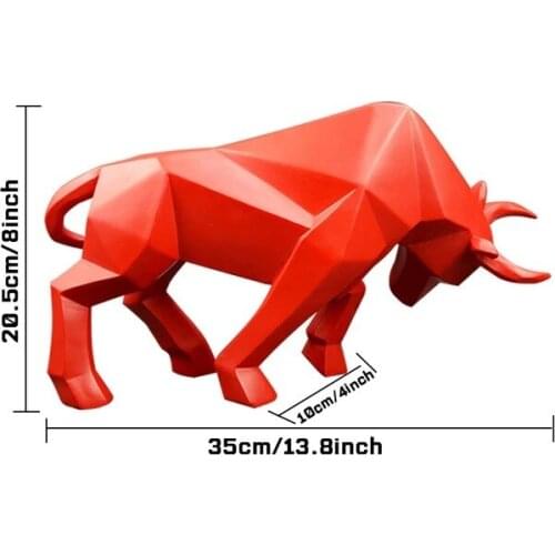 Bull Statue Bullfight Sculpture Ox Resin nordic decoration home decor Tabletop Statues Bison figurine Animal Cabinet