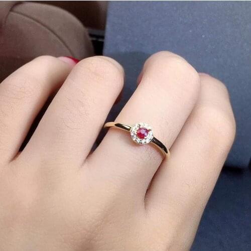 Natural And Real Wedding Ruby Ring 925 Sterling Silver Fine Jewerly Wedding Party ring