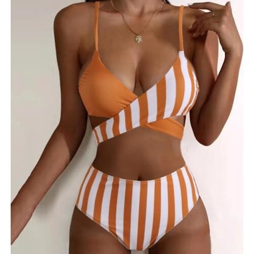 Swimming King Striped Swimwear