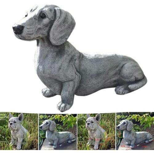 Dachshund Dog Statue Garden Decor Resin Crafts Lover Gift Garden Sculpture Patio Lawn Courtyard Home Decoration