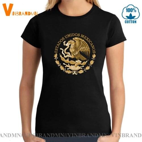 Vintage Vestido Mexican Heritage T-shirt Retro Mexico Coat of Arms T shirt women Mexican Pride Tee Tops camiseta