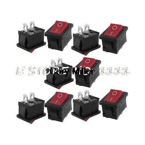 On/Off Two Position SPST Mini Boat Rocker Switch Pink Button 2 Pin 18x12mm