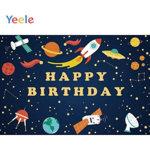 Universe Space Aircraft Newborn Baby Shower Boy Birthday Photography Backdrops Photographic Background Backdrop Backgrounds Prop